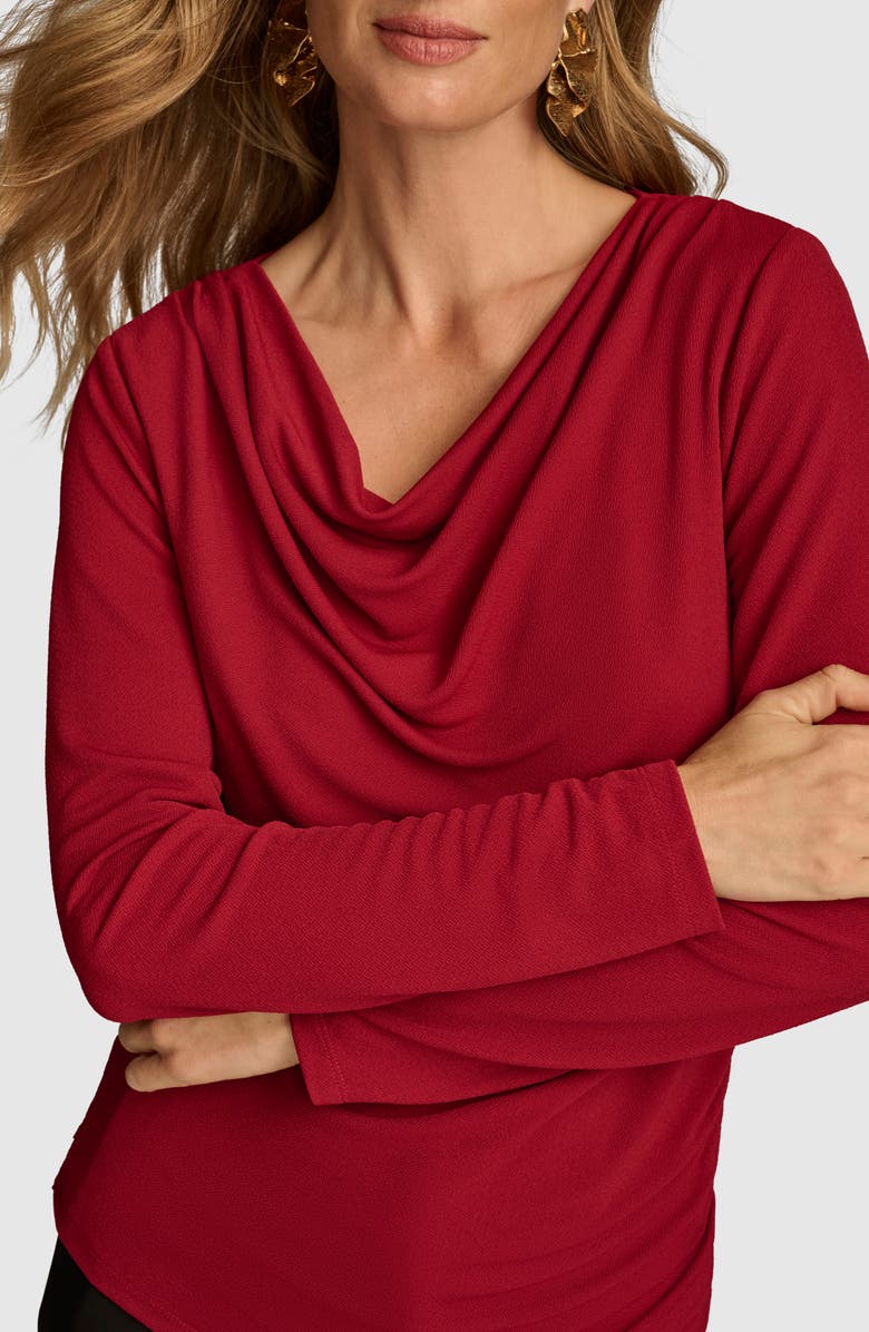 Donna Karan New York Cowl Neck Top, Alternate, color, 