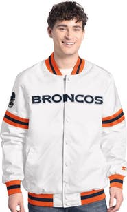 STARTER Men's Starter White Denver Broncos Scout Full-Snap Varsity Jacket