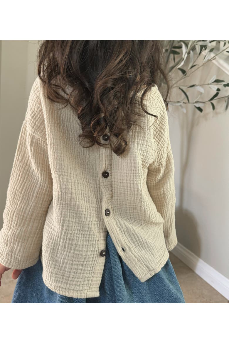 The Button Back Top Kids, Alternate, color, ecru