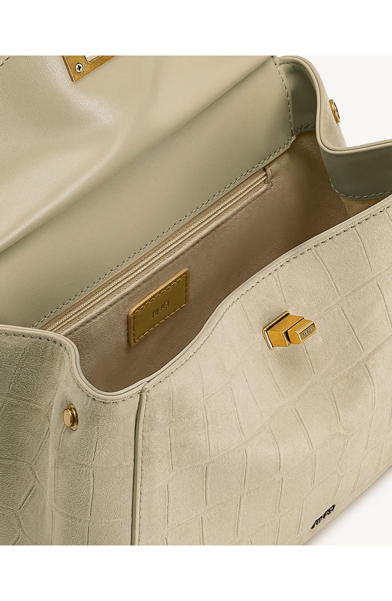 JW PEI Lucia Faux Suede Top Handle Bag, Alternate, color, Light Beige