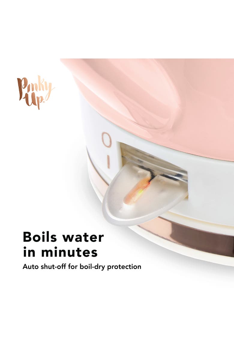 Noelle Ceramic Electric Tea Kettle, Alternate, color, Pink