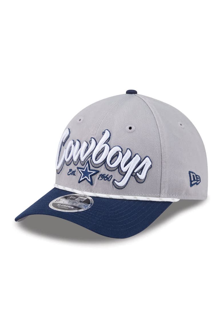 Men's New Era  Gray Dallas Cowboys Team Loyal A-Frame 9FORTY Adjustable Hat, Main, color, Gray