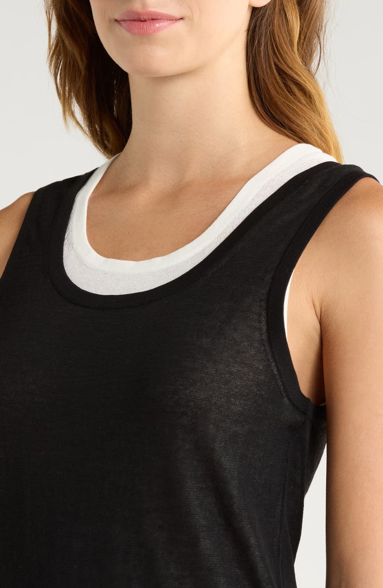 Rails Kelly Layered Tank, Alternate, color, Black Ivory