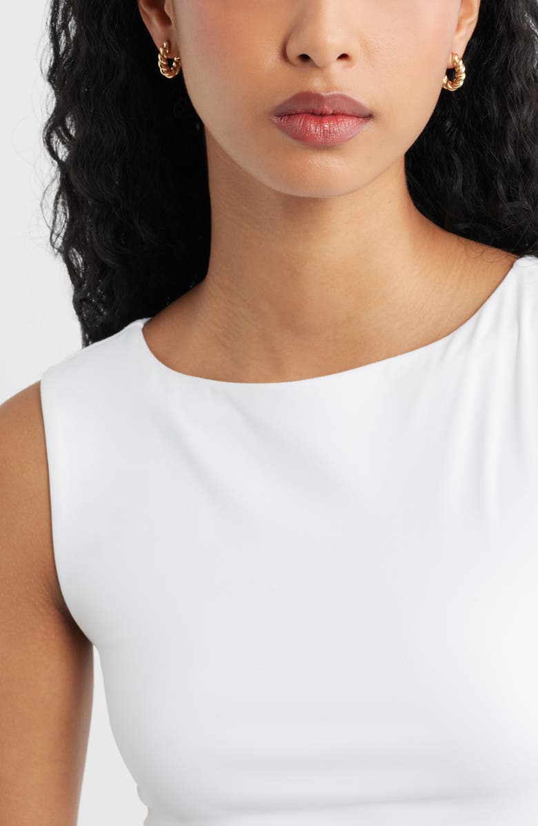 Open Edit 3 Pairs Twisted Metal Huggie Hoop Earrings, Alternate, color, Clear- Gold