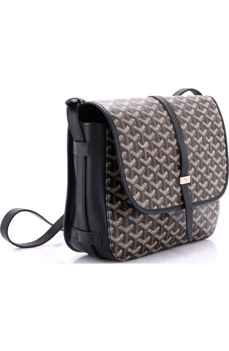 Pre-Owned Goyard Belvedere II Messenger Bag Coated Canvas MM, Alternate, color, Black