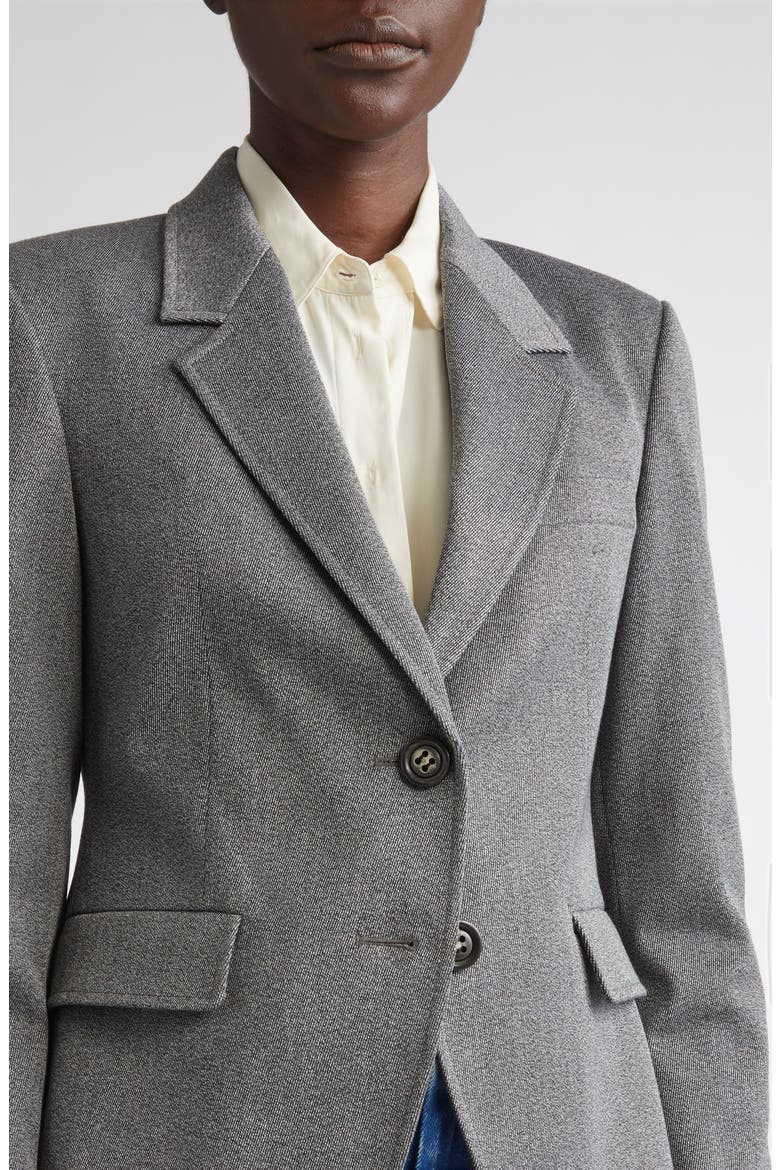 Mélange Stretch Twill Jacket, Alternate, color, MEDIUM GREY MELANGE