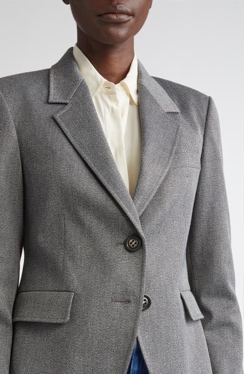 St John St. John Mélange Stretch Twill Jacket In Gray