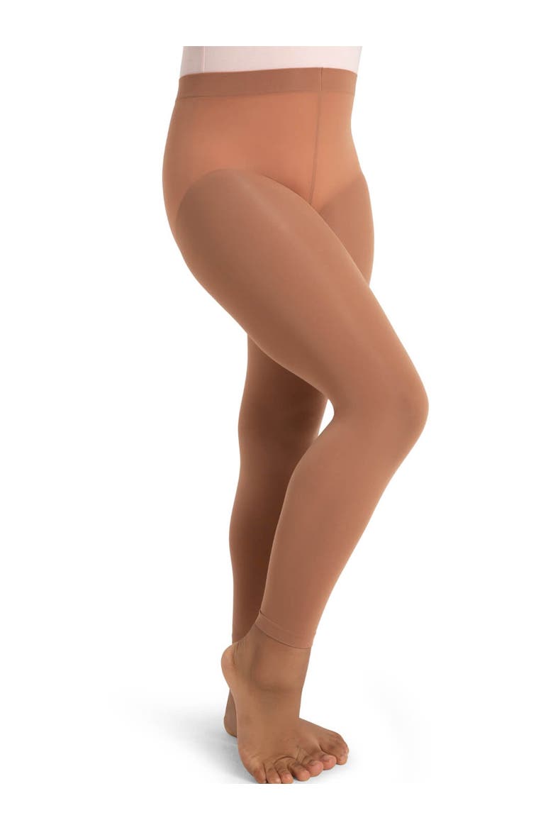 Ultra Soft Footless Tight w Self Knit Waist Band, Main, color, beige/khaki