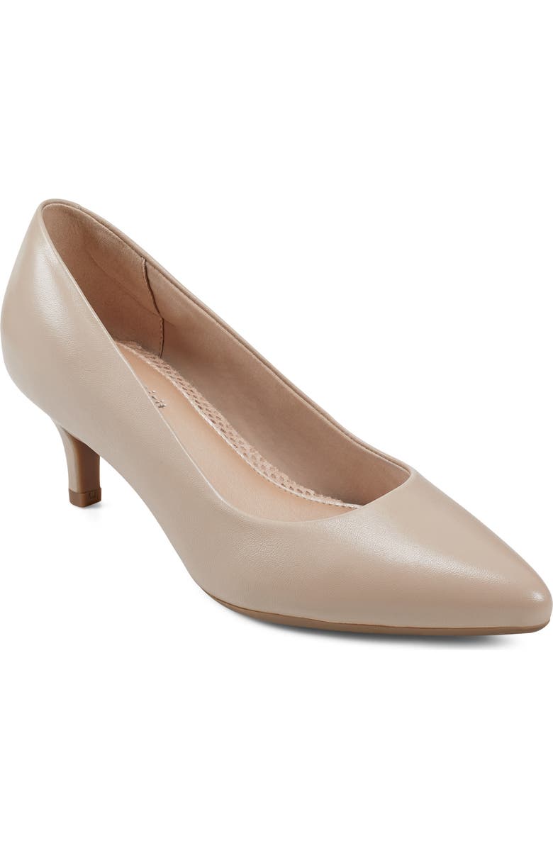 Easy Spirit Lexie Kitten Heel Pump, Main, color, Light Natural