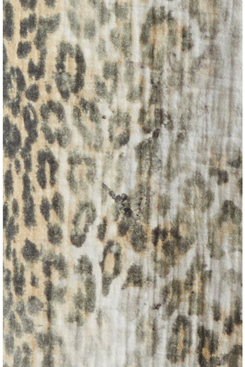 Jumbo Leopard Print Long Sleeve Shirtdress, Alternate, color, BLEACHED LEOPARD