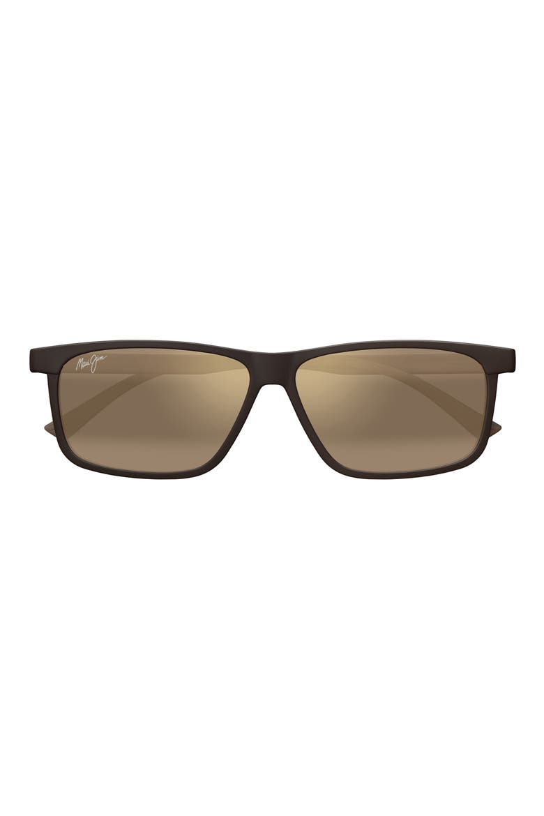 Pulama 59mm PolarizedPlus2® Square Sunglasses, Main, color, BROWN