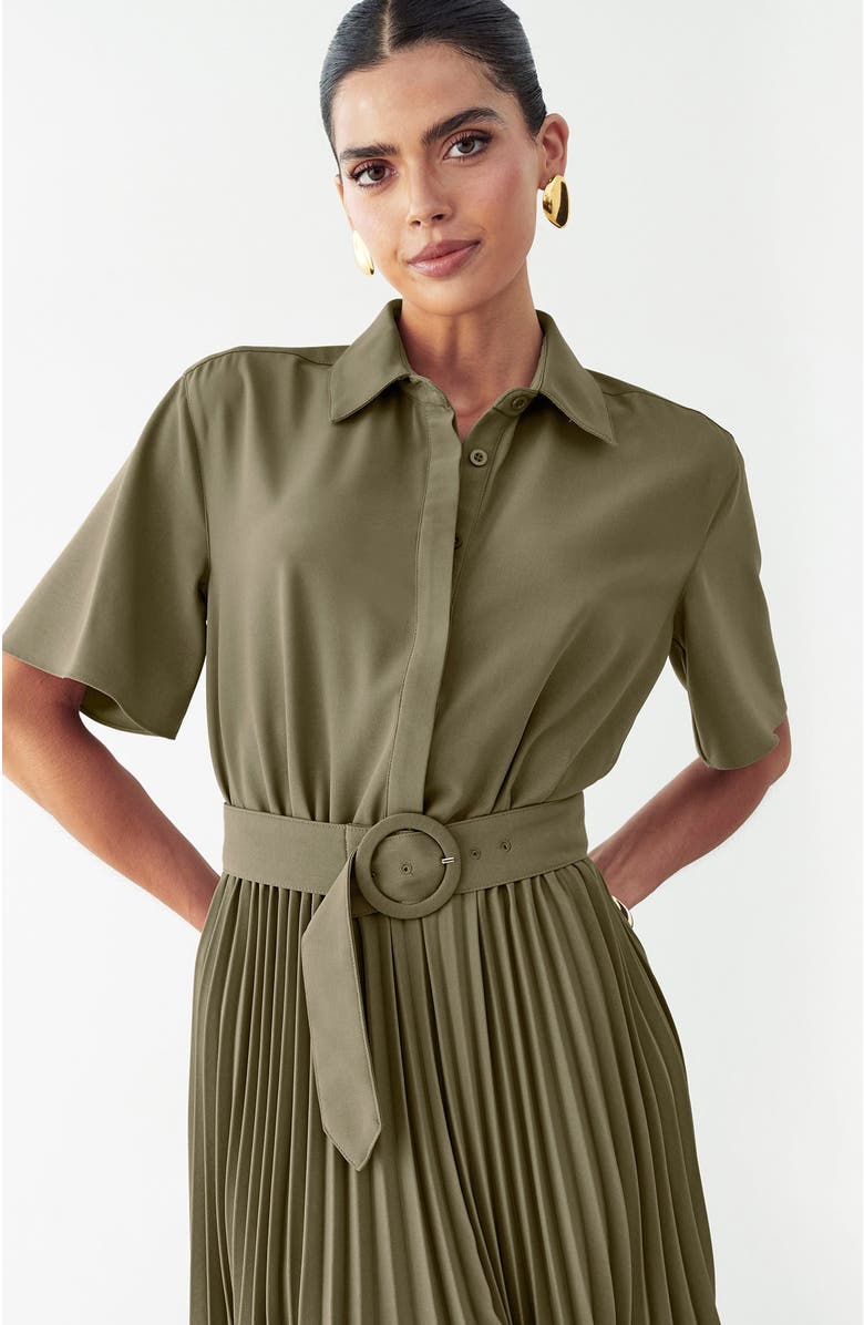 WILLA Mckenzi Mini Dress, Alternate, color, Olive