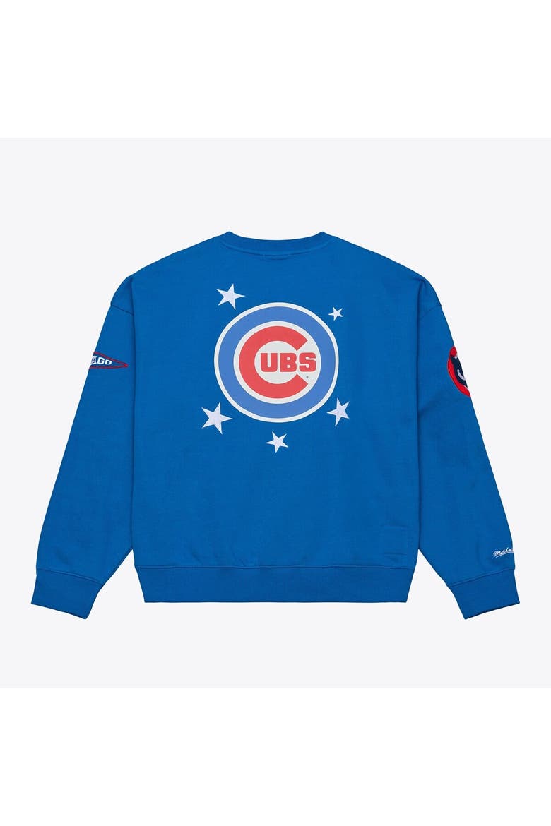Women's Mitchell & Ness  Royal Chicago Cubs Pep Rally Sweatshirt, Alternate, color, Royal