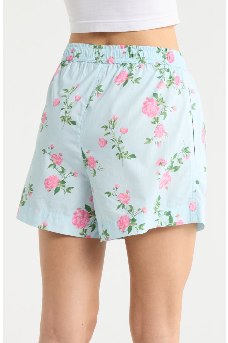 Oversize Boyfriend Boxer Shorts, Alternate, color, BLUE- PINK MOOD FLORAL