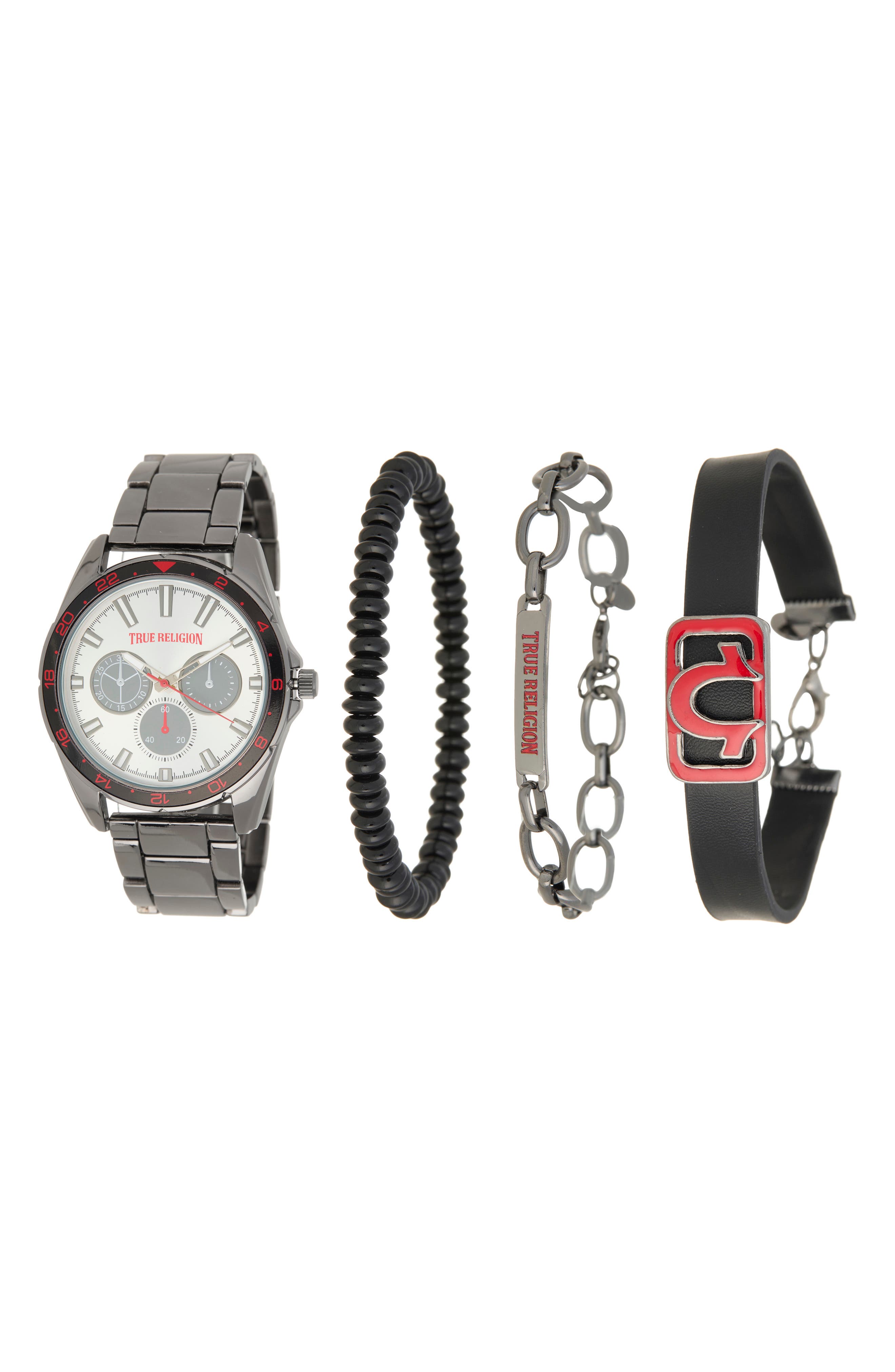 True Religion Chronograph Bracelet Watch, 44.5mm & Assorted Bracelets Set