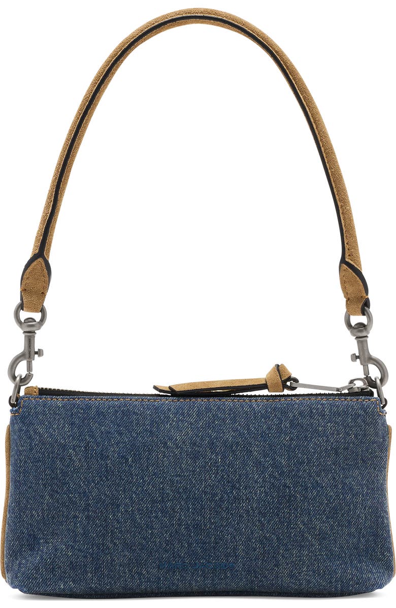 Marc Jacobs The Snapshot Denim Convertible Pochette Shoulder Bag, Alternate, color, Dark Wash Indigo