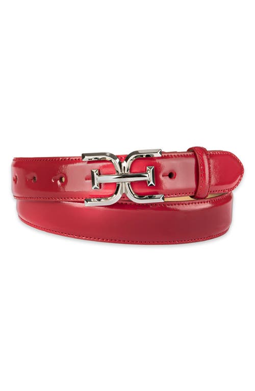Sam Edelman Logo Buckle Belt In Red