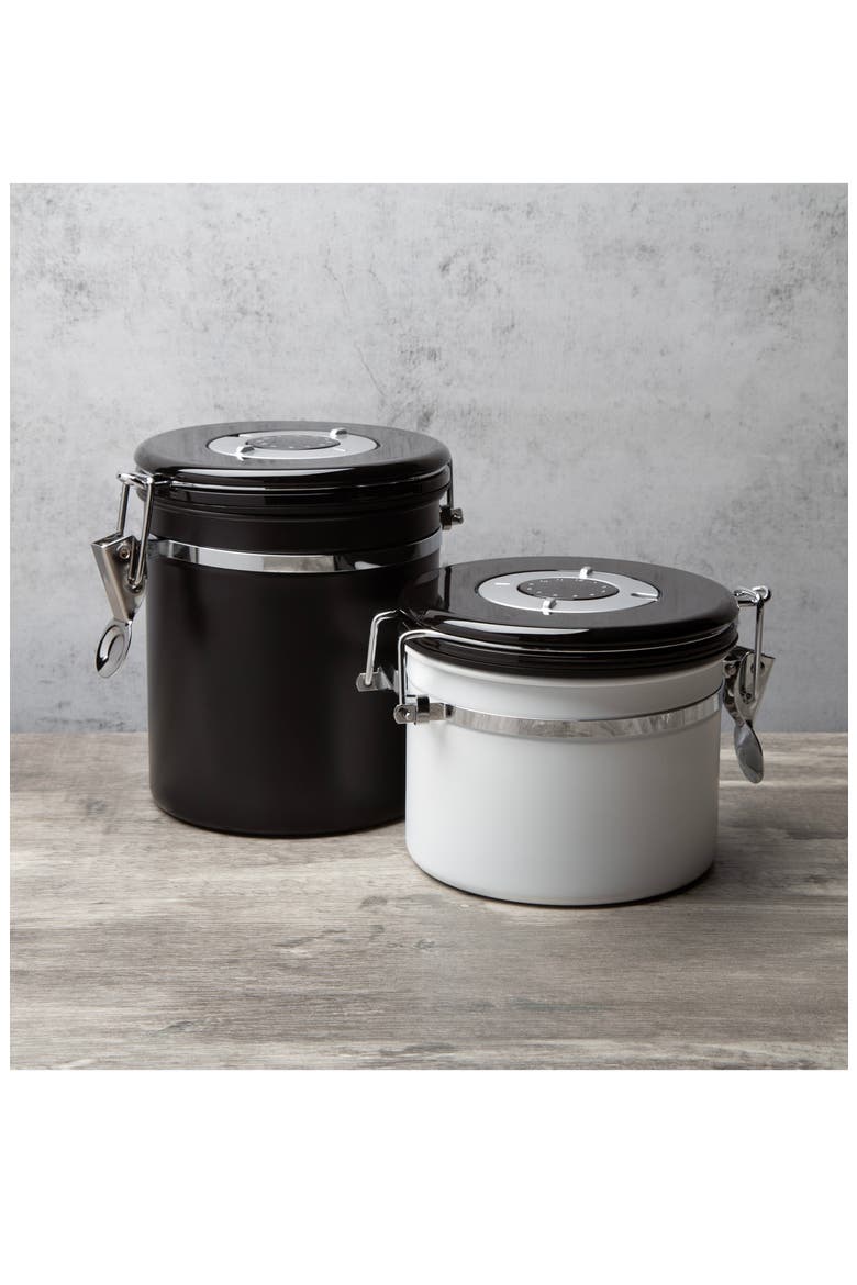 Small Coffee & Tea Canister, Alternate, color, BLACK