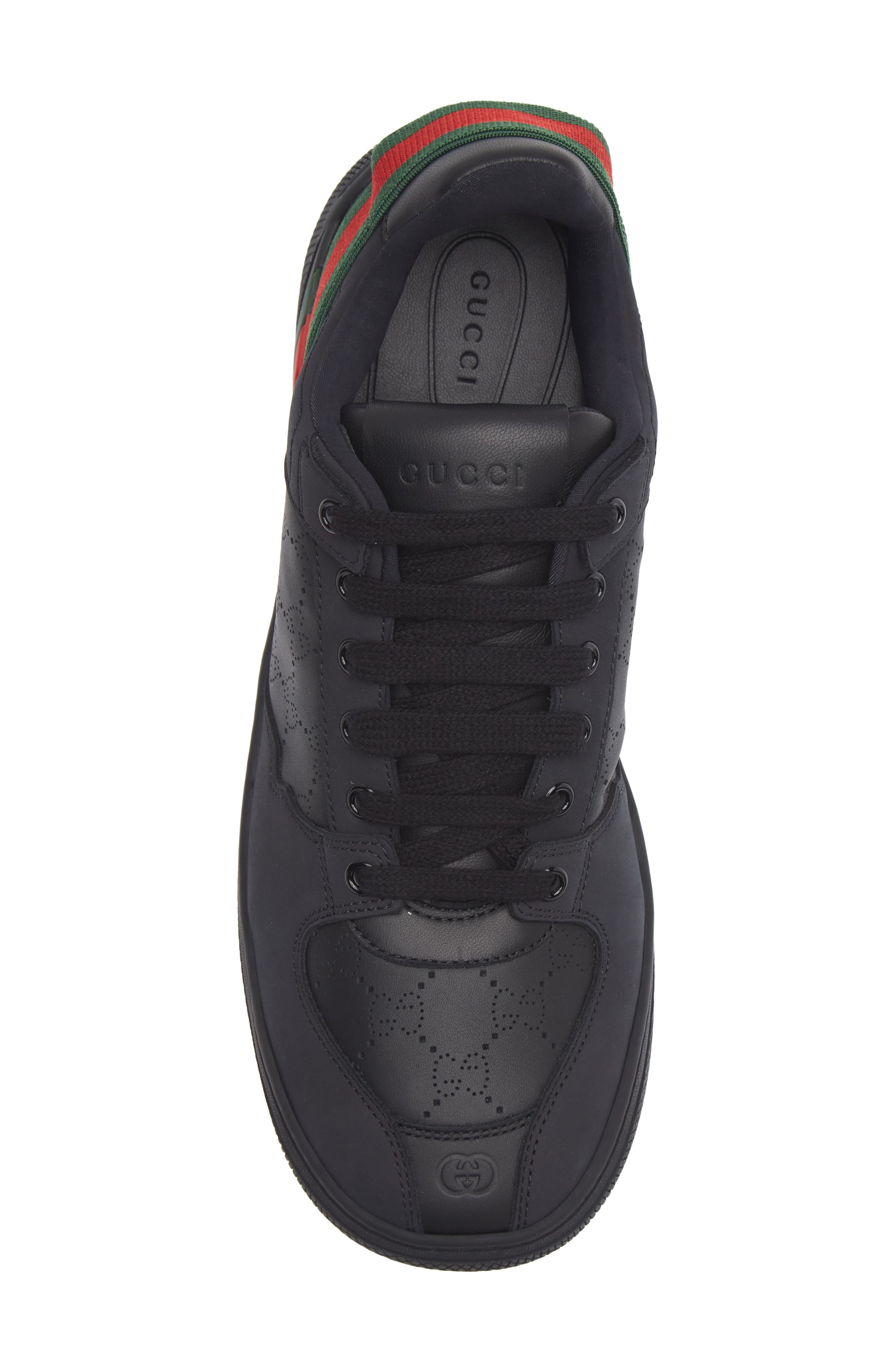 Screener 3.0 Leather Low Top Sneaker, Alternate, color, BLAC/BLA/BLA/BLA/VRV