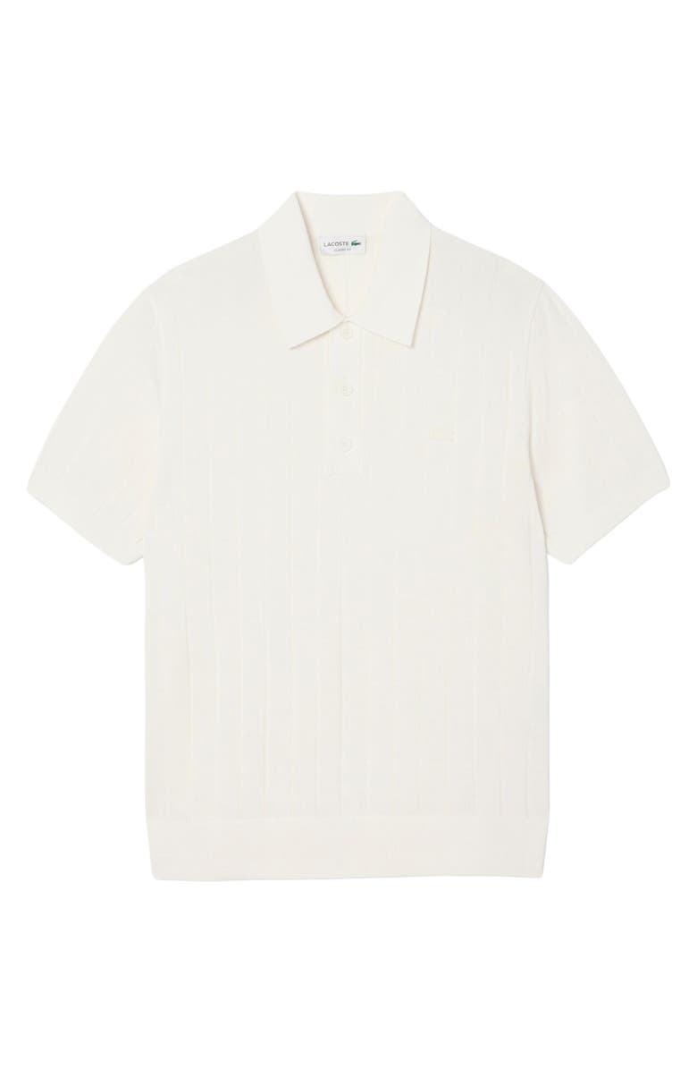 Lacoste Classic Fit Rib Polo, Alternate, color, Flour