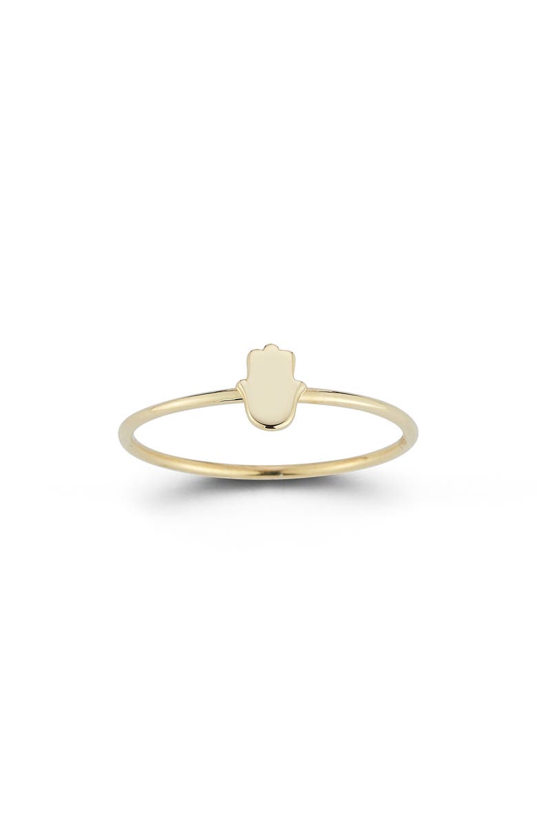 Ember Fine Jewelry 14K Gold Hamsa Ring, Alternate, color, Gold