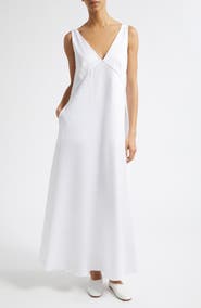 LESET Yoko V-Neck Maxi Dress