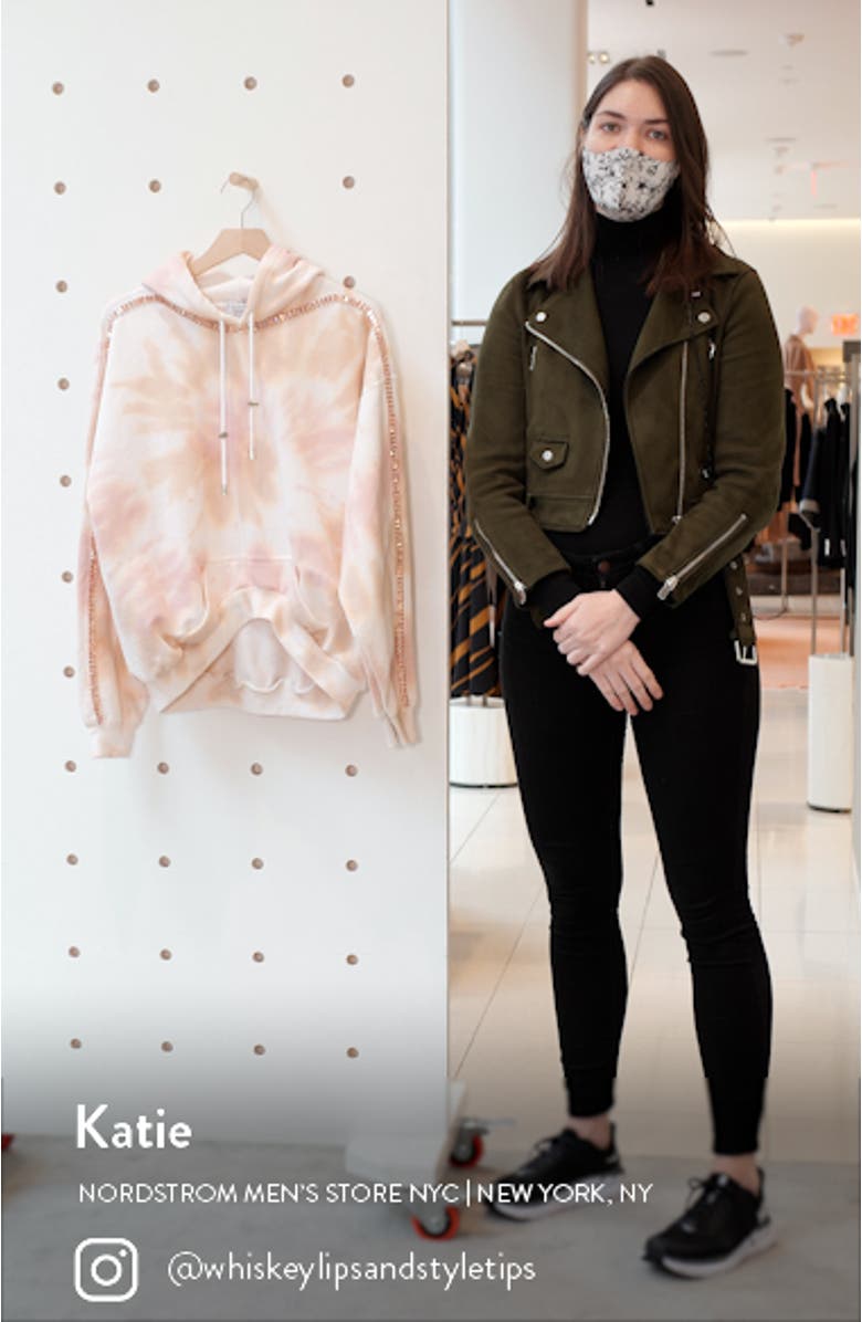 Round Hem Hoodie with Rhinestone Detail, sales video thumbnail