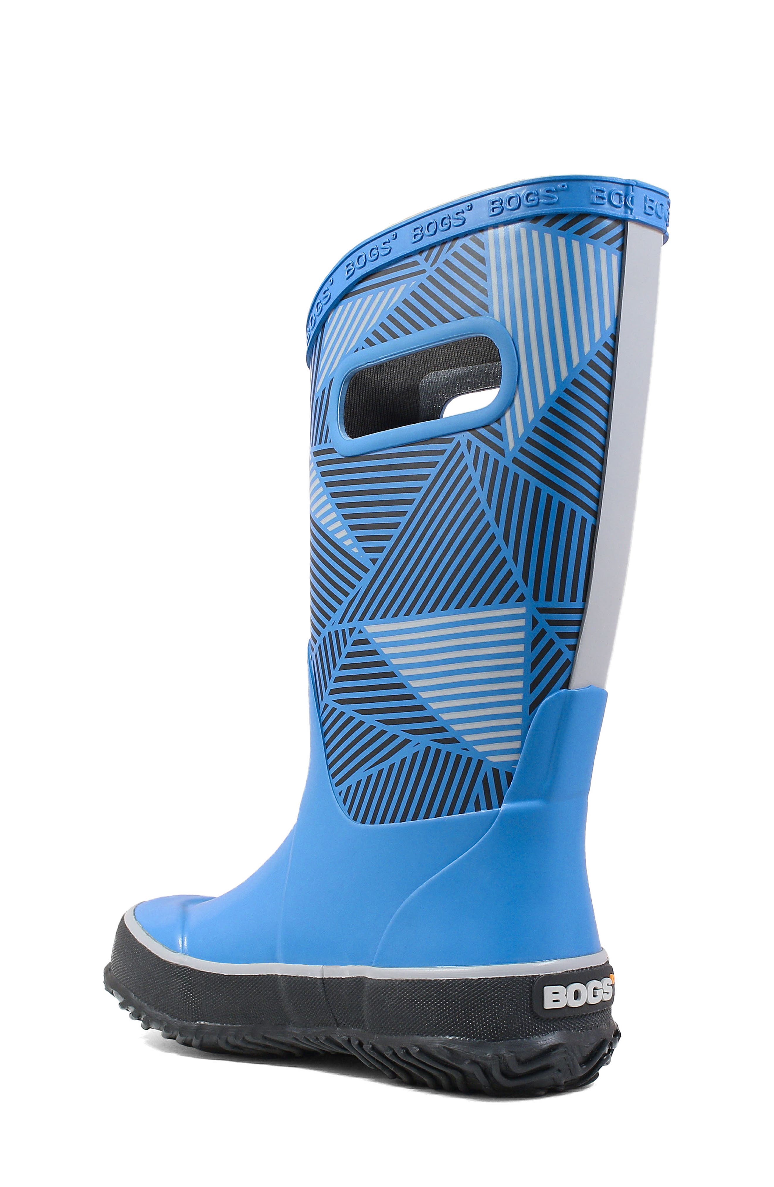 Big Geo Rubber Rain Boot, Alternate, color, ROYAL MULTI