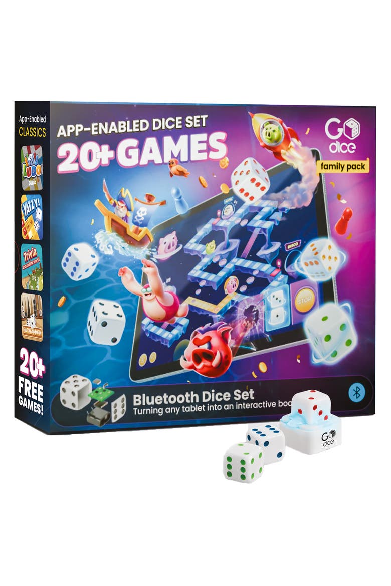 GoDice Family Pack App-Enabled Smart Dice Set, Main, color, Multicolored