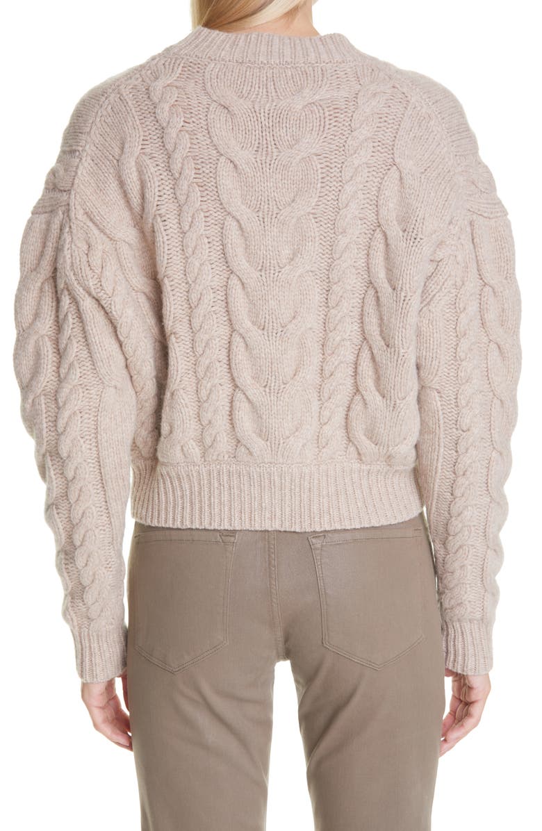 FRAME Merino Wool Cable Cardigan, Alternate, color, 