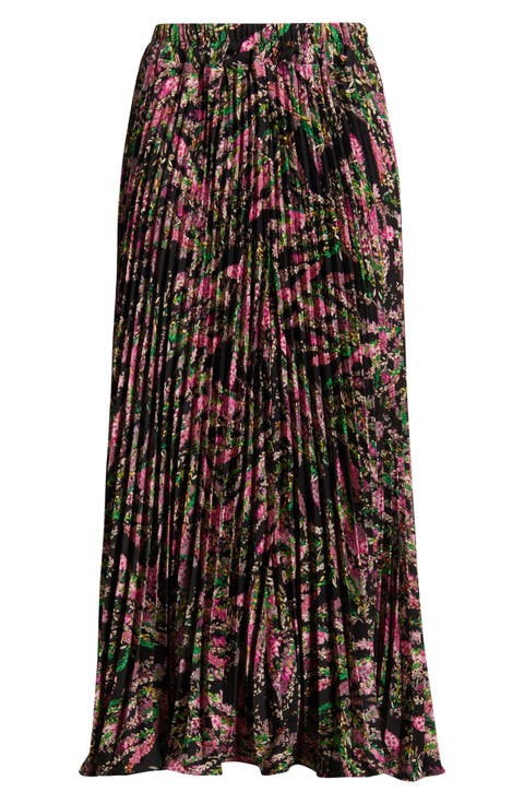 Luca Pleated Midi Skirt