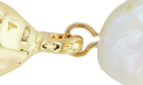Panacea Faux Pearl Linear Earrings In White
