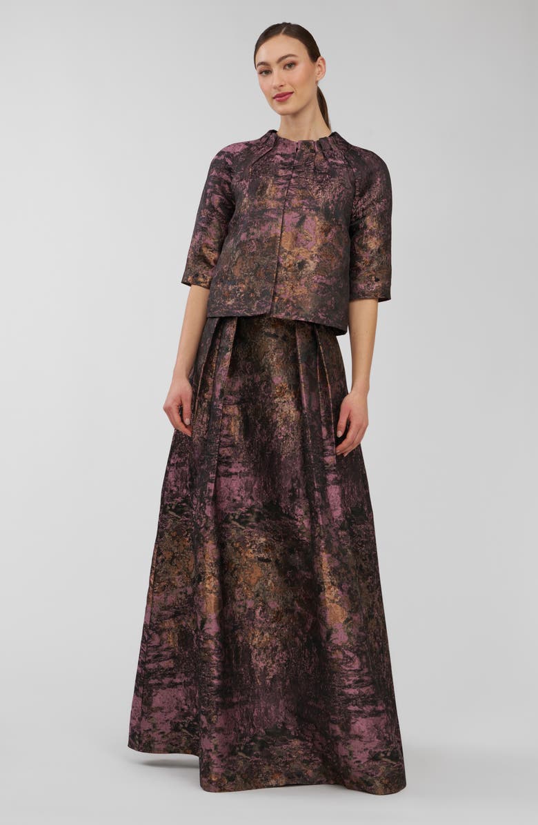 Kay Unger Matilda Evening Jacket, Alternate, color, Carbon Multi