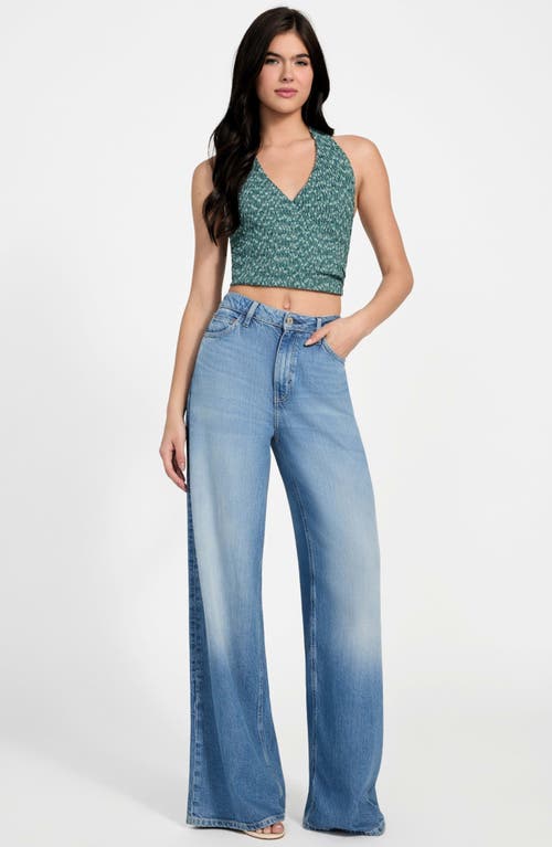 Guess Naleny Knit Halter Top In Green