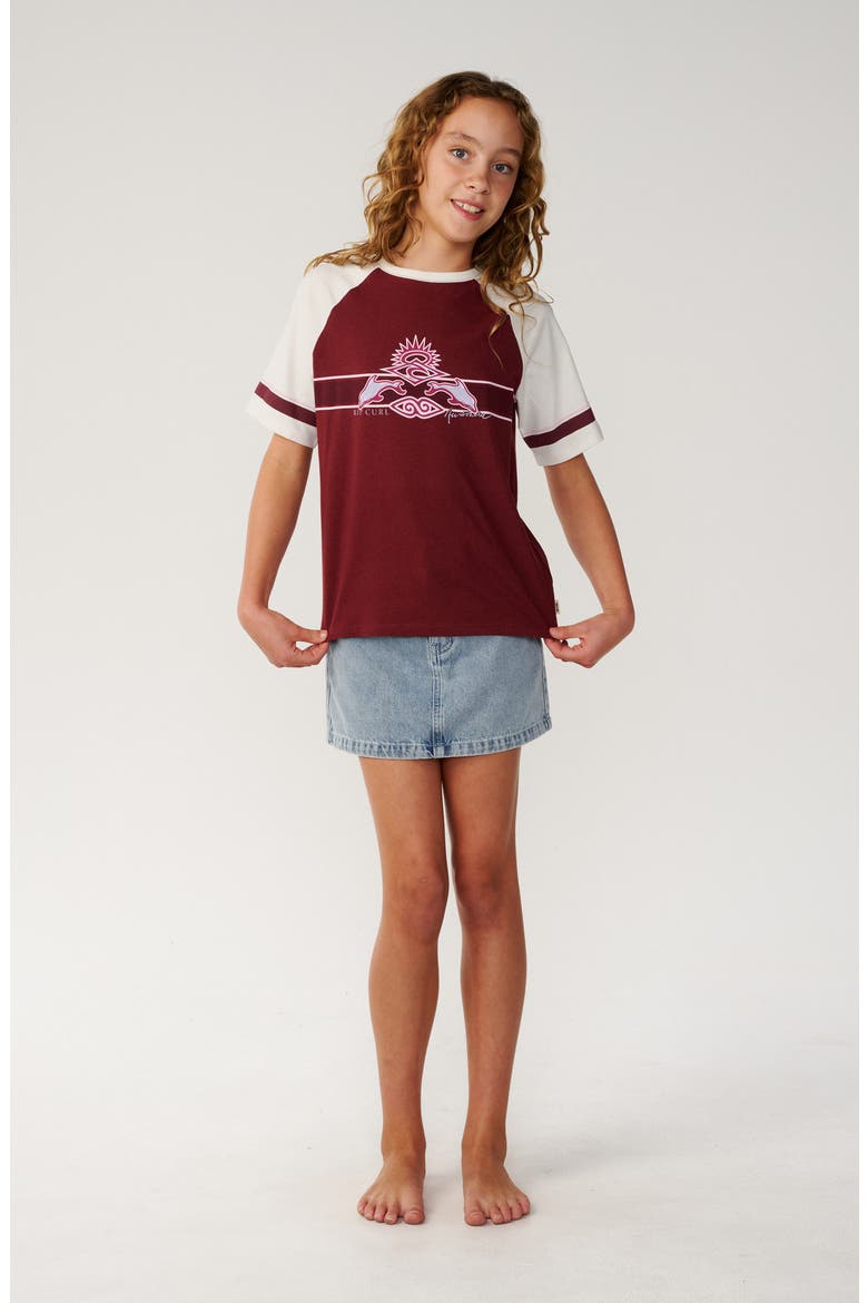 Kids' Dolphin Archive Cotton Graphic T-Shirt, Alternate, color, DARK PLUM