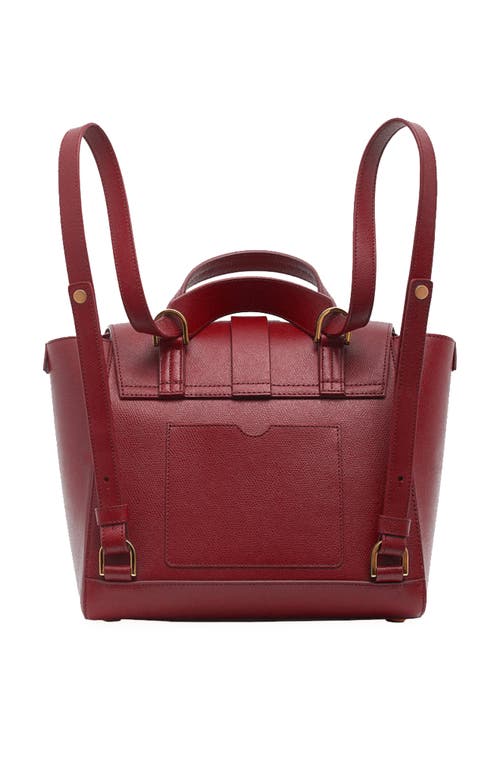 Senreve Midi Maestra Pebbled Leather 4-way Convertible Handbag In Burgundy