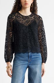 Nordstrom Sheer Lace Top