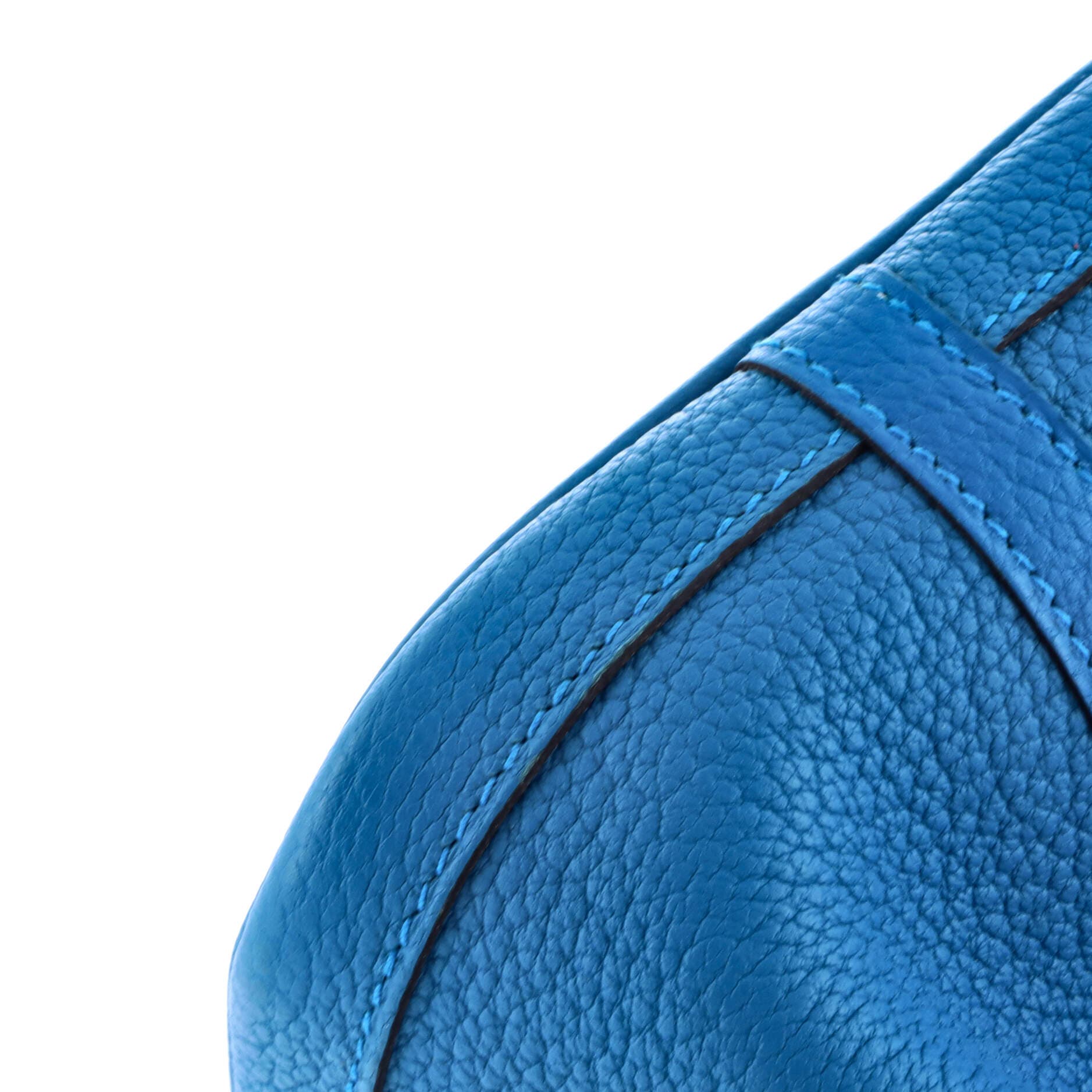 Pre-Owned Hermes Garden Party Tote Leather 30, Alternate, color, Bleu Zanzibar