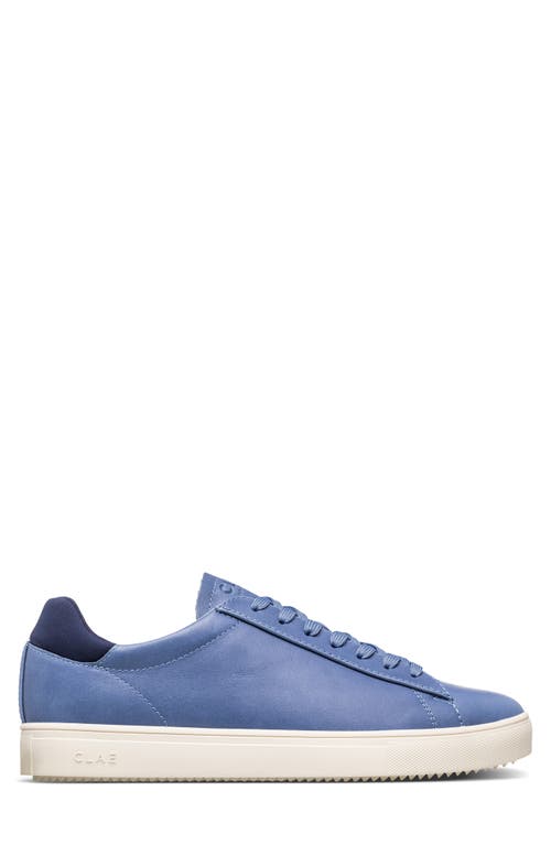 Clae Bradley Low Top Sneaker In Blue Shadow Leather