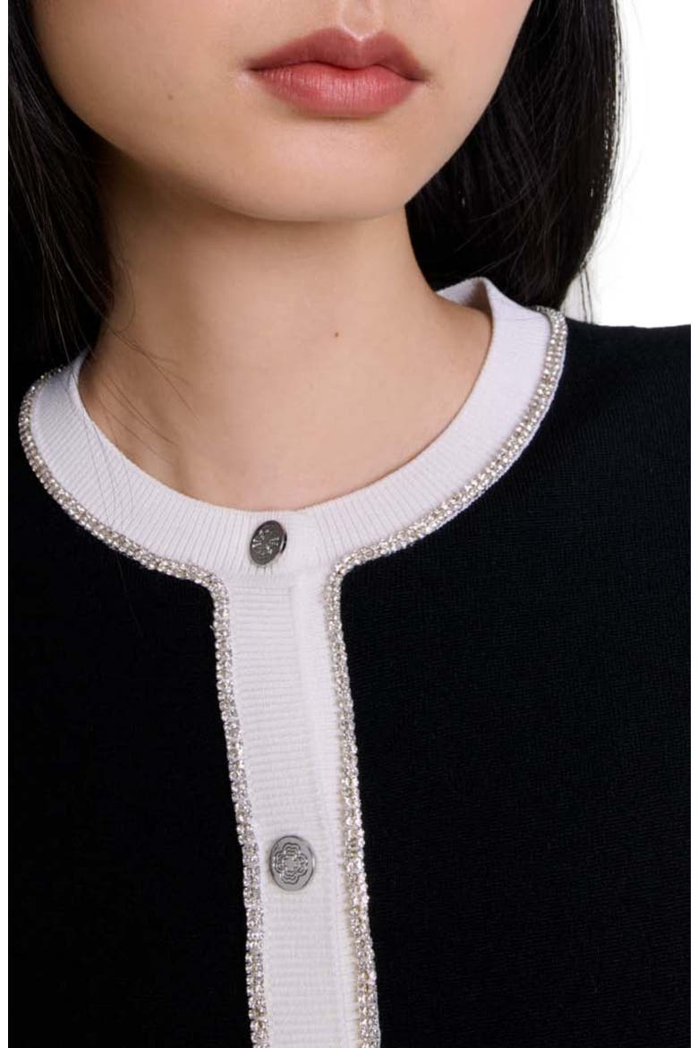 Rhinestone cardigan, Alternate, color, Black