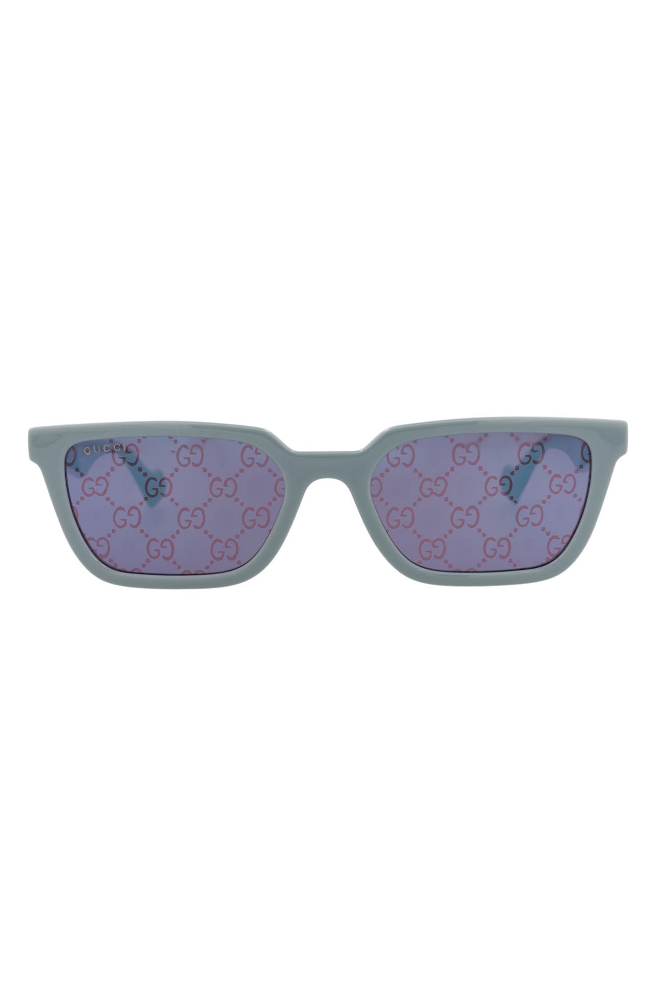 Gucci Core 55mm Rectangular Sunglasses