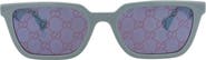 Gucci Core 55mm Rectangular Sunglasses