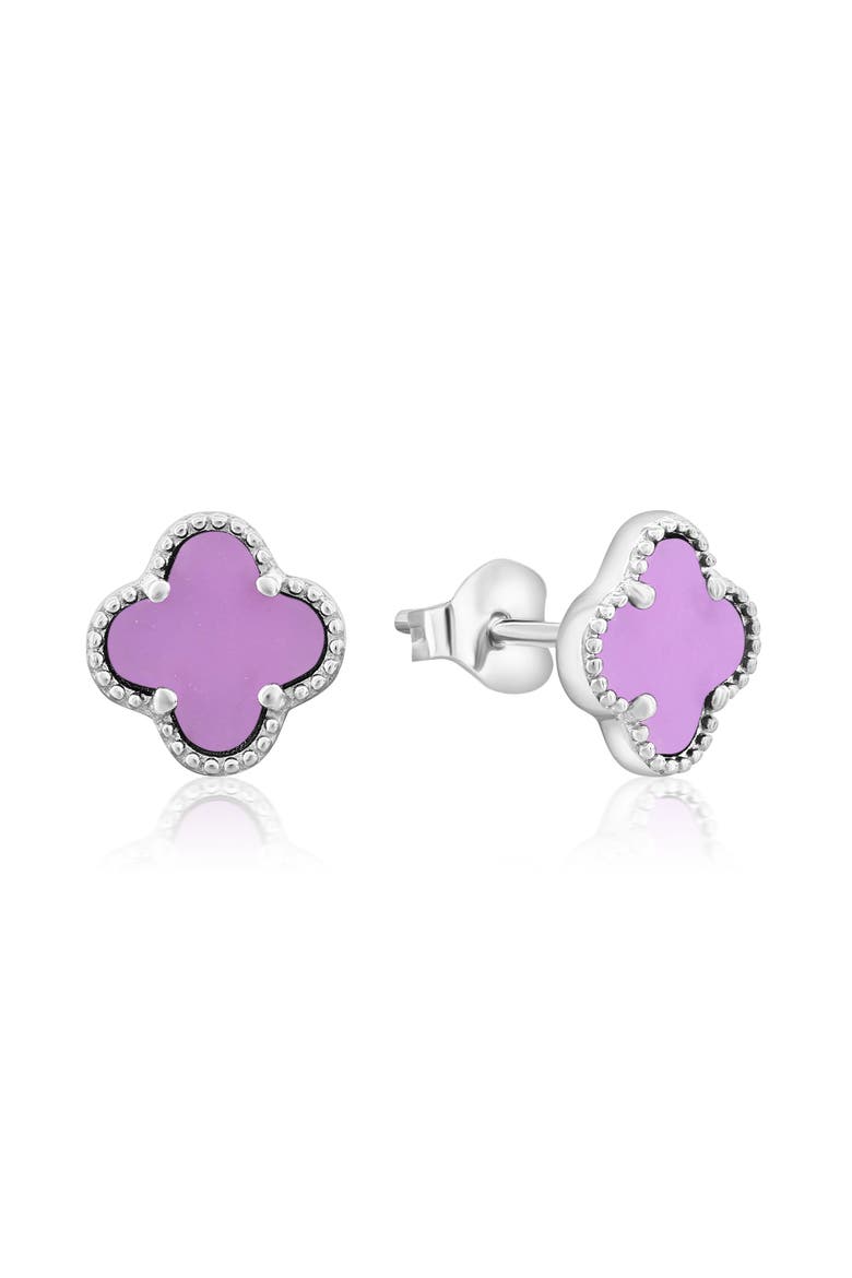 Turquoise Studs Earrings 3pk Set, Alternate, color, Silver