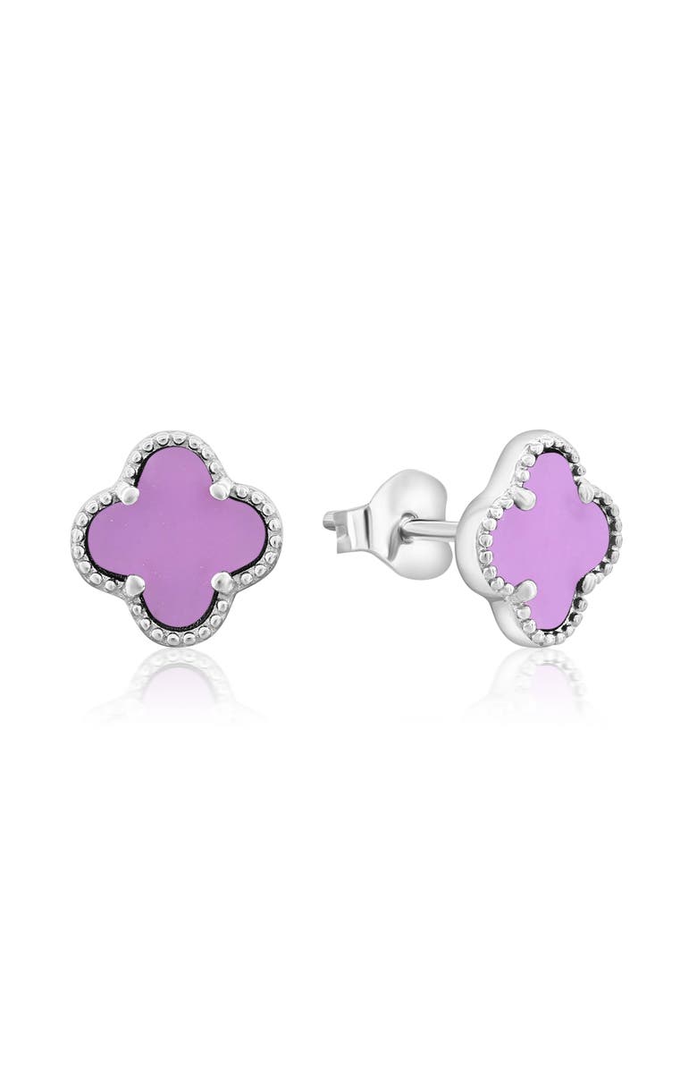 Donatello Gian Turquoise Studs Earrings 3pk Set, Alternate, color, Silver