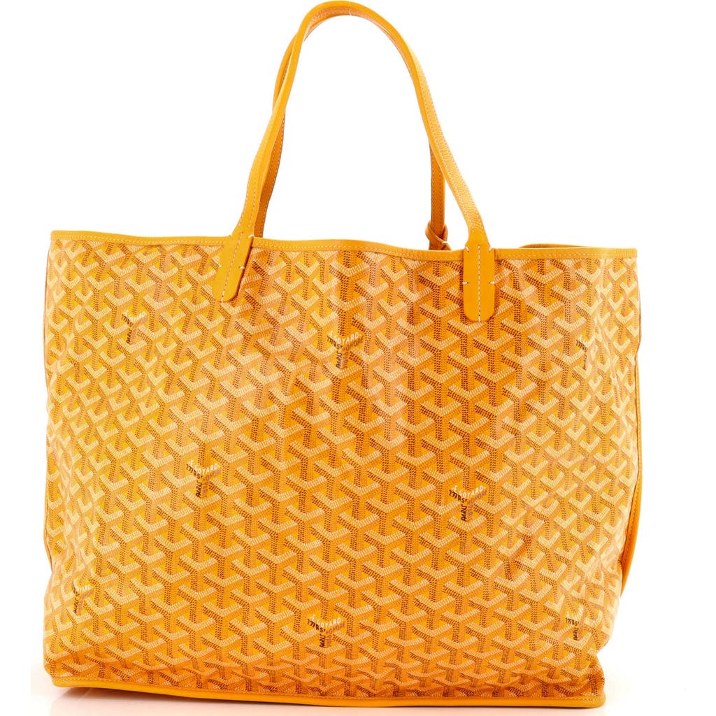 Pre-owned Goyard Goyard Anjou Reversible Tote Coated Canvas Pm In Yellow