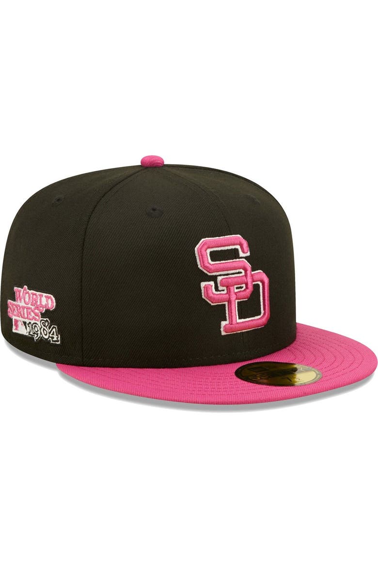 Men's New Era Black/Pink San Diego Padres 1984 World Series  Passion 59FIFTY Fitted Hat, Alternate, color, Black