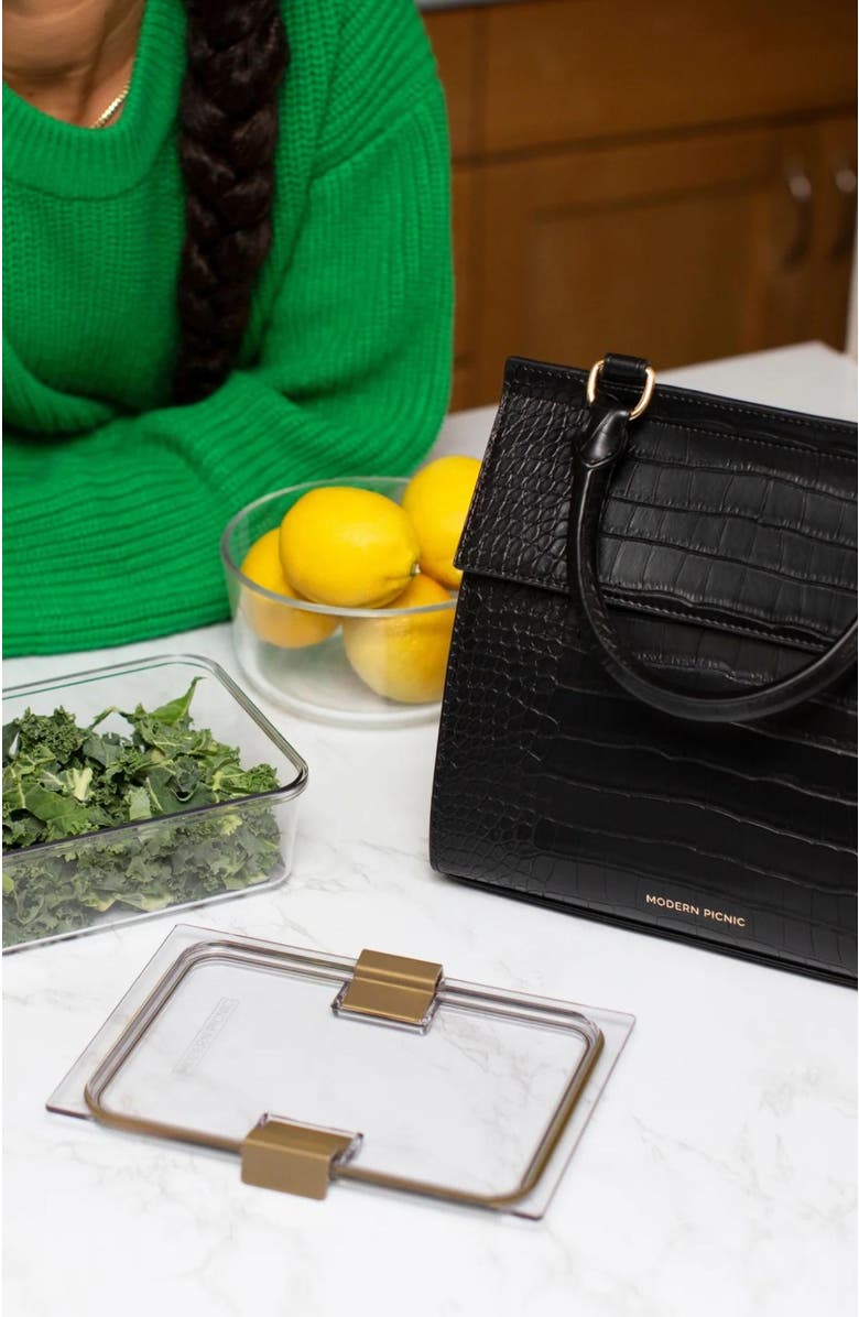 Modern Picnic LUNCHER + 1 CONTAINER SET, Alternate, color, Black