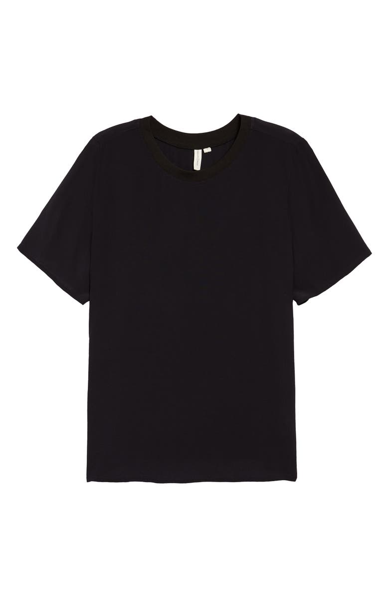 Treasure & Bond Short Sleeve Woven T-Shirt, Main, color, 