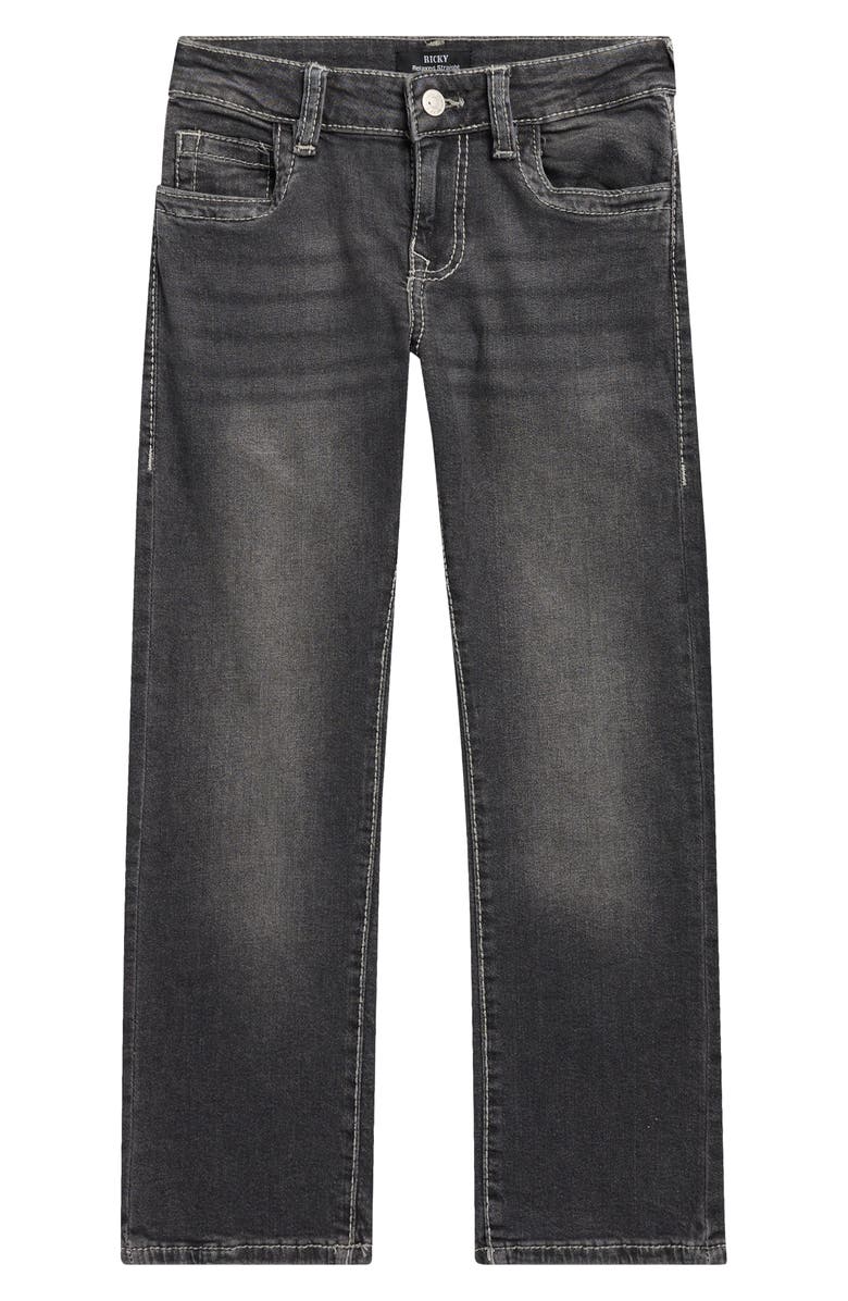 True Religion Kids' Core Ricky Straight Leg Jeans, Main, color, Aggey