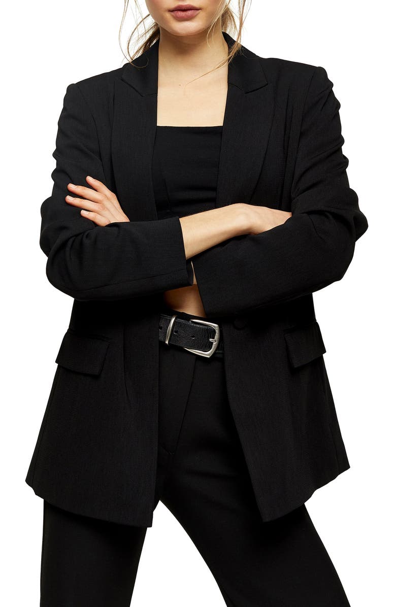 Topshop Crepe Blazer, Main, color,